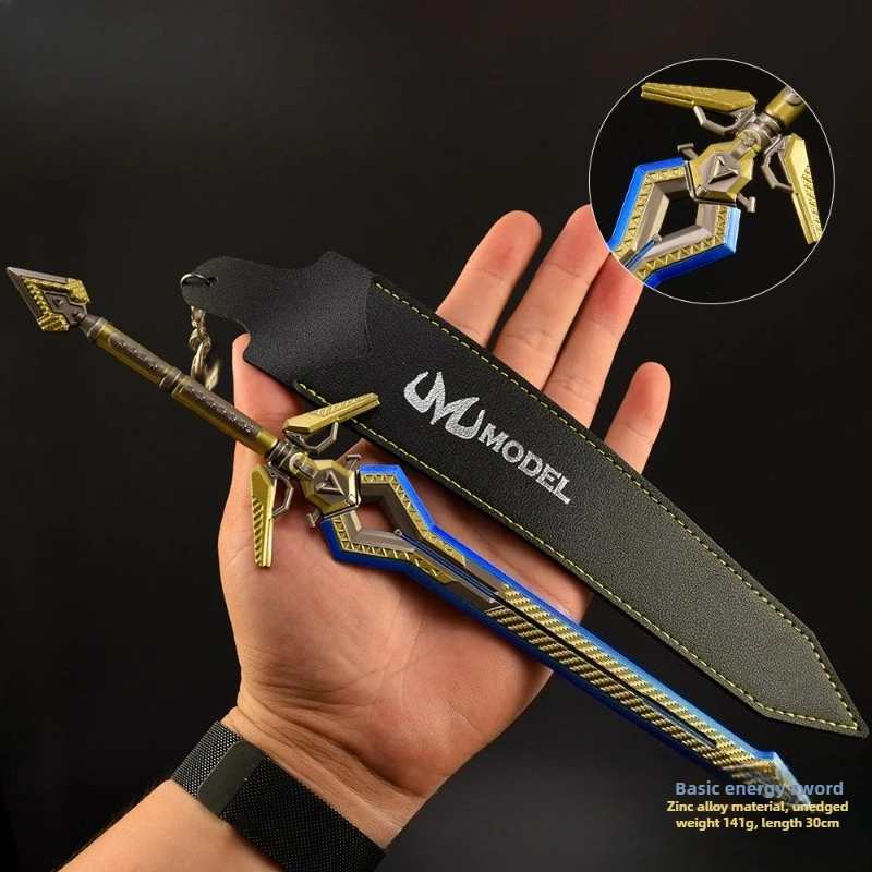 30 ซม./11.81in Apex Legends พลังงานพื้นฐานดาบ Holster อาวุธโลหะรุ่นอุปกรณ์ต่อพ่วงเกมกลางแจ้งมีดของขวัญของเล่นสําหรับชาย