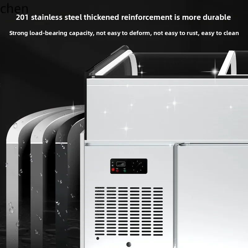 H20- Braised Vegetables Display Cabinet FreshNeck Fruit Fresh Keeping Cabinet Double Temperature Cold Vegetable Freezer