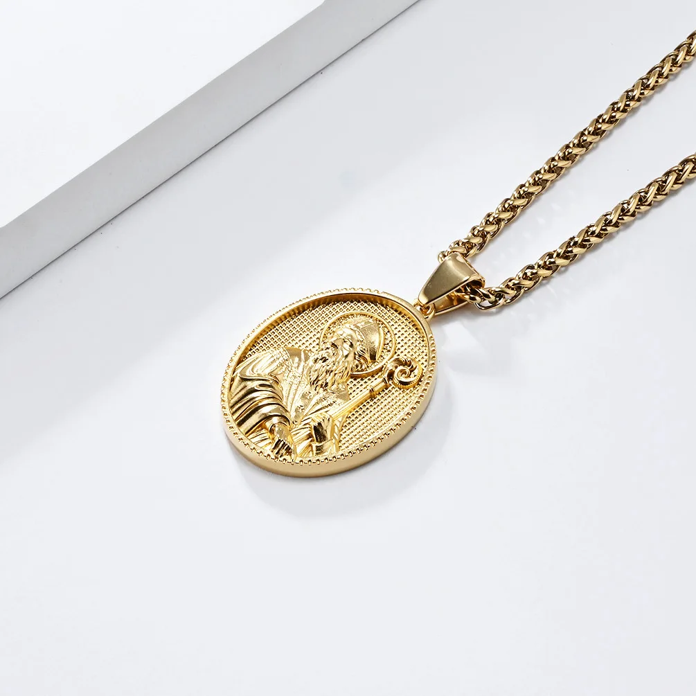 316 Stainless Steel Christian Jesus Virgin Mary Cross Necklace Men Women Exquisite Religious Medallion Necklaces Wholesale
