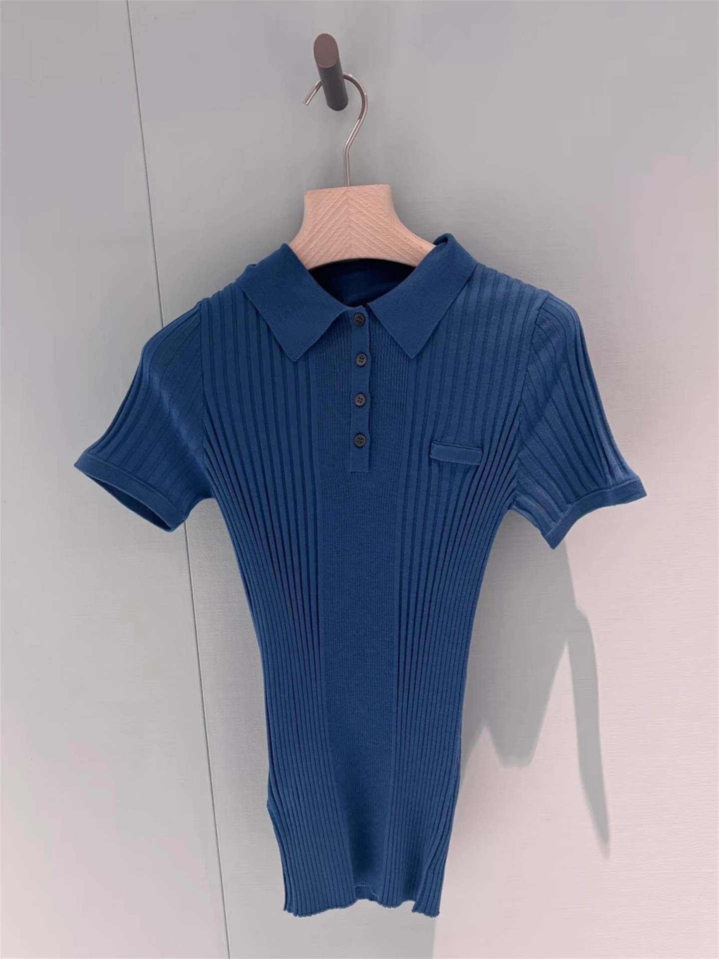 

Стильная рубашка поло из шерсти в рубчик | Slim Fit с коротким рукавом | Winter Essential 2025г