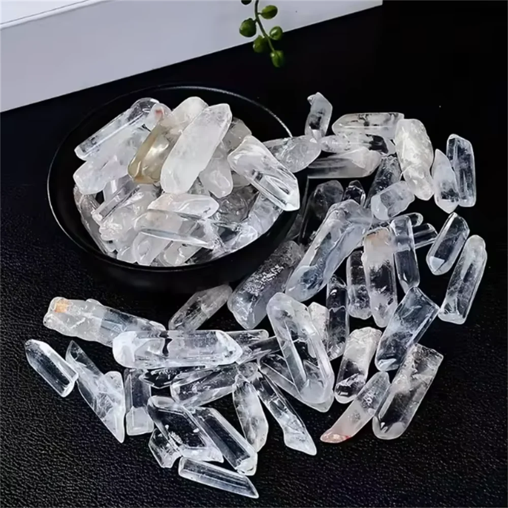 Natural high quality spiritual polished raw clear quartz crystal wands carvings white rough crystal points for meditation