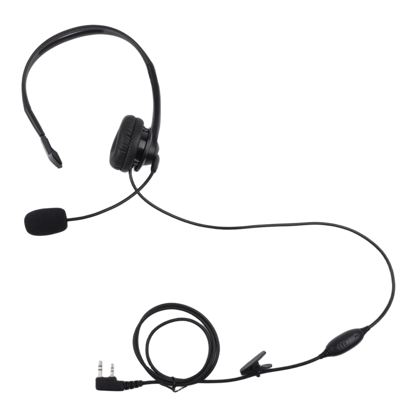 Inline Mic Earpiece Radio Headset For Outdoor Activities ABS Plastic Construction Secure In-ear Design PTT Microphone Headset