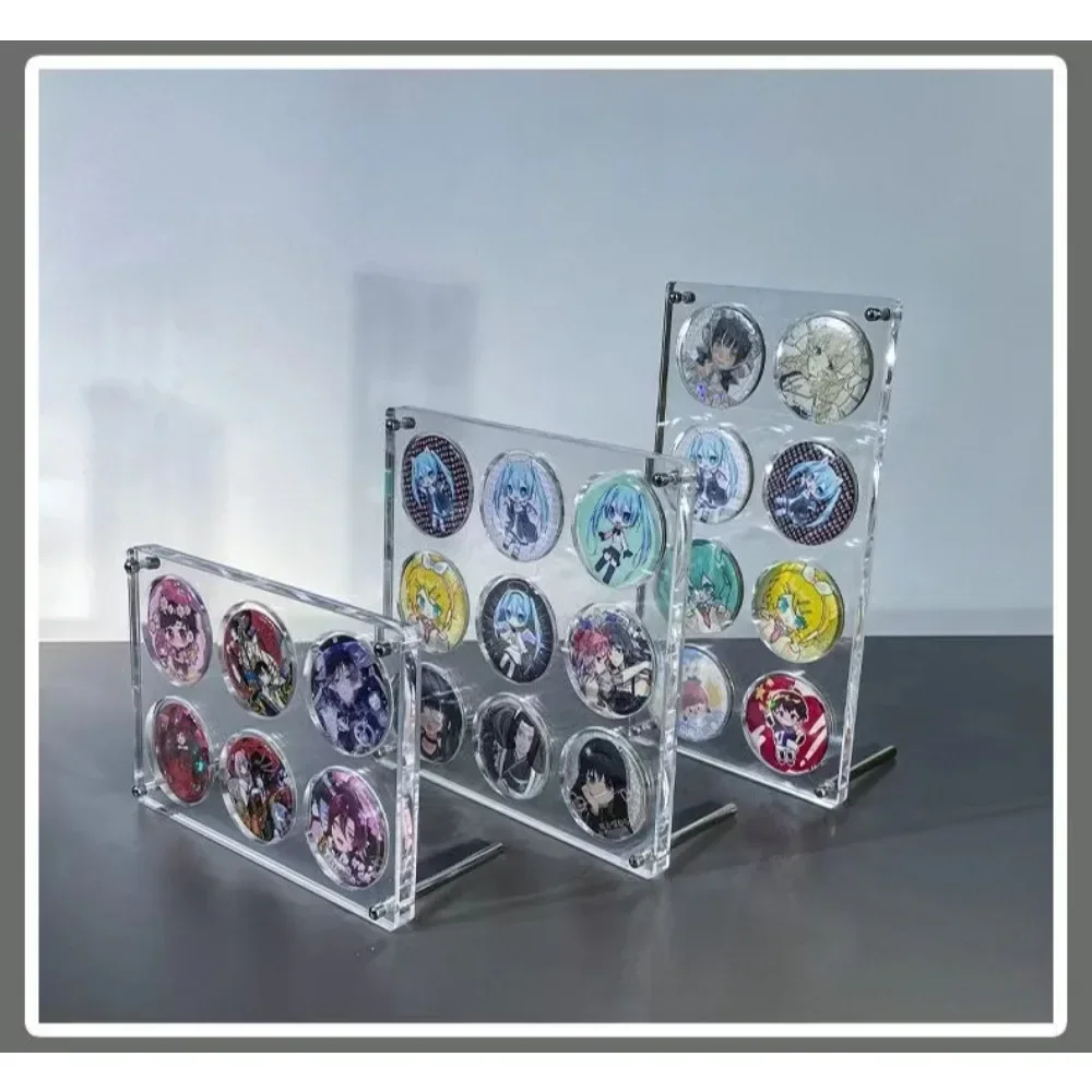 Acrylic Anime Badge Display Porous Transparent Showing Stand Storage Box Goods Stand Showing Stand Set Badge Not Included