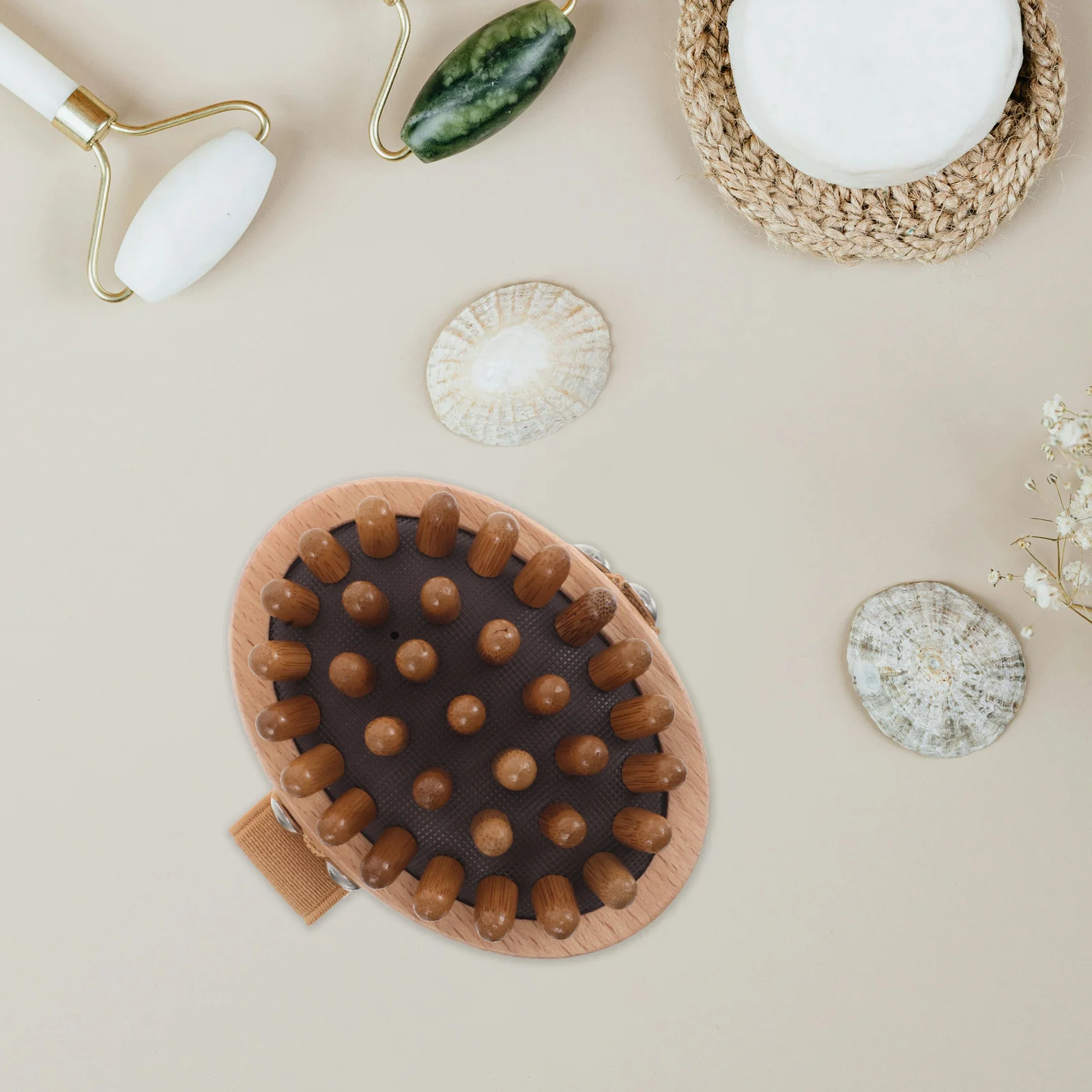 مشط تدليك فروة الرأس الخشبي المريح، شعيرات ناعمة لتدليك الرأس الفعال، فرشاة شعر محمولة للجنسين للاستخدام اليومي #5