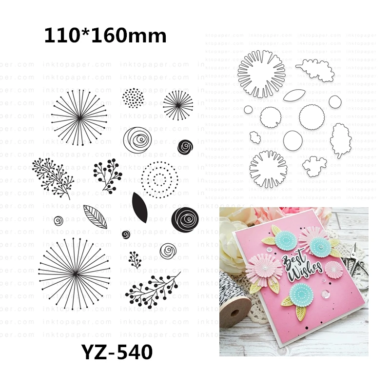 Spring Framing Florals Kerstboom Cadeau Duidelijke stempels Stansmessen Scrapbooking voor het maken van papier Frame Card Craft Supplies