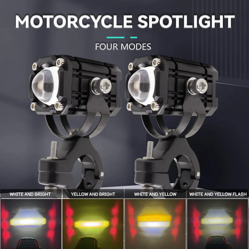 Universal Motorcycles Headlight Fog Light Led Auxiliary Driving Lamp for BMW R 1200GS R1250GS ADV F800GS K1600 Honda CRF1000L