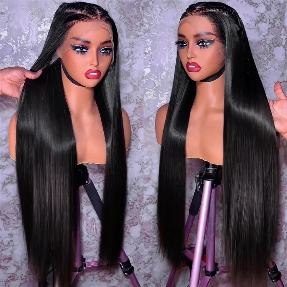 30 38 Inch Straight Lace Front Wigs Human Hair Brazilian Glueless 13x4 13x6 HD Lace Frontal Human Hair Wigs For Women Preplucked