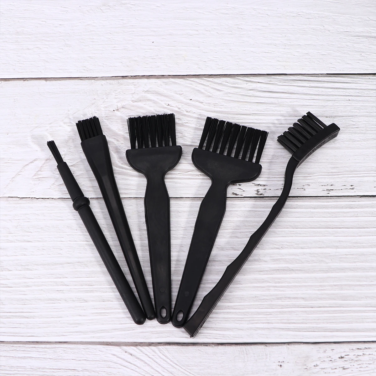 

5pcs Anti Static Brush ESD Safe Details Cleaning Brush Tool for Mobile Phone Tablet PCB Repair Work (Black)