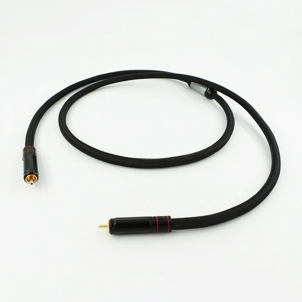 

pure silver coaxial audio cable 75 Ω subwoofer cable output SPDIF digital decoding TV power amplifier 5.1 audio cable