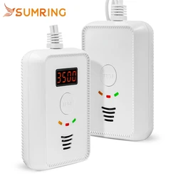 SUMRING Natural Methane Gas Detector Alarm Kitchen Carbon Monoxide Leakage CO and Combustible Gas Detector