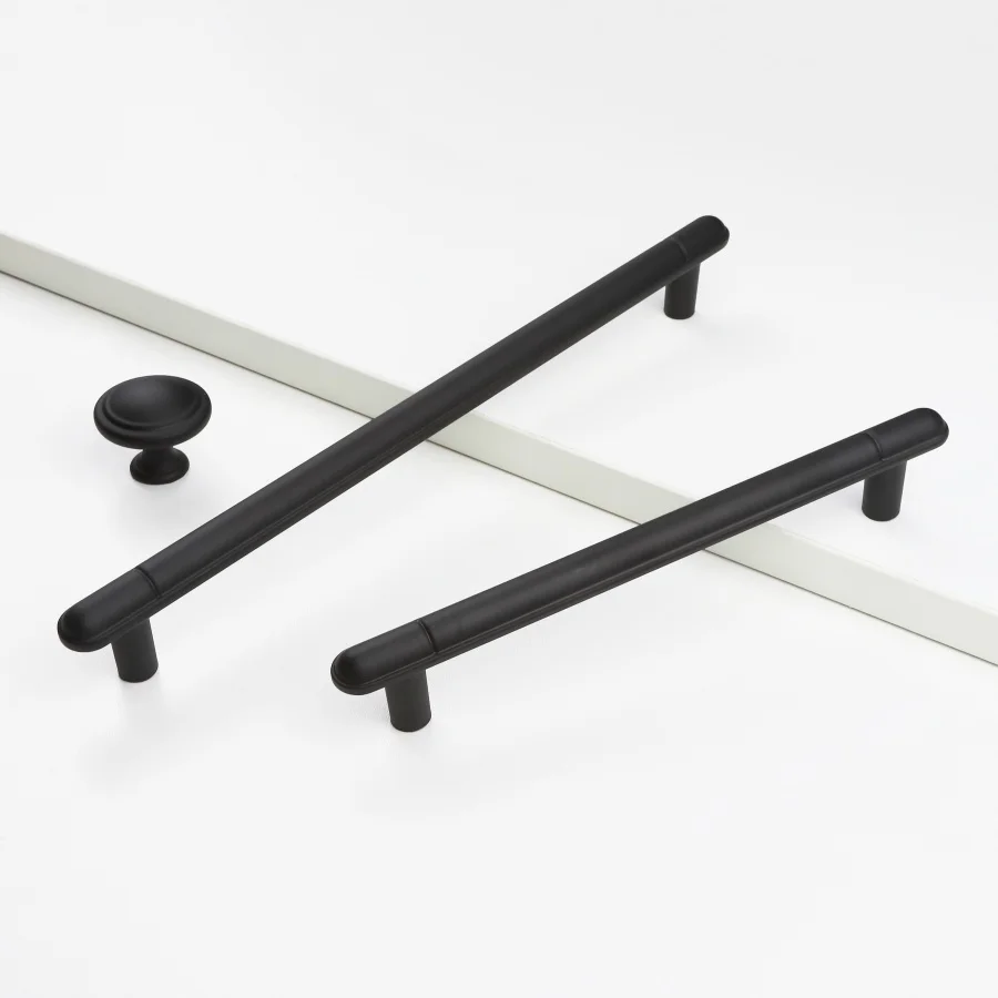 Multiple Sizes Zinc Alloy Geometric Bar Handle for Kitchen Cabinet Makeover Easy Install, with Screws