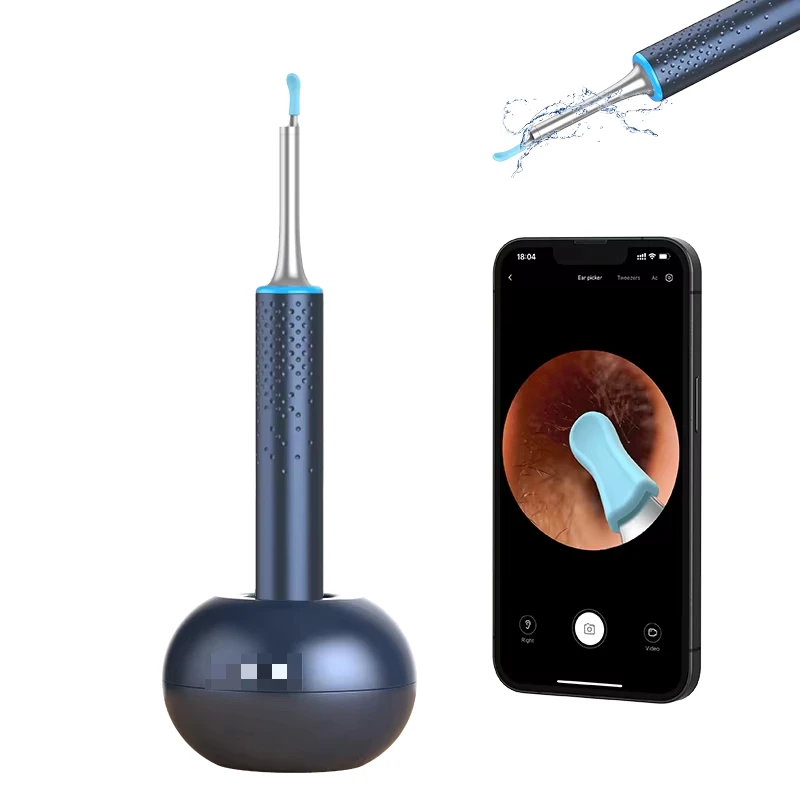 

S Best Sellers Blue Ear Cleaning Tool with Camera and Base
