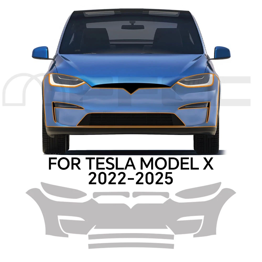 

TPU Paint Protective Film For Tesla Model X 2022-2025 Pre-cut PPF Car Body Front Clear Bra Anti-scratch Sticker Accessories