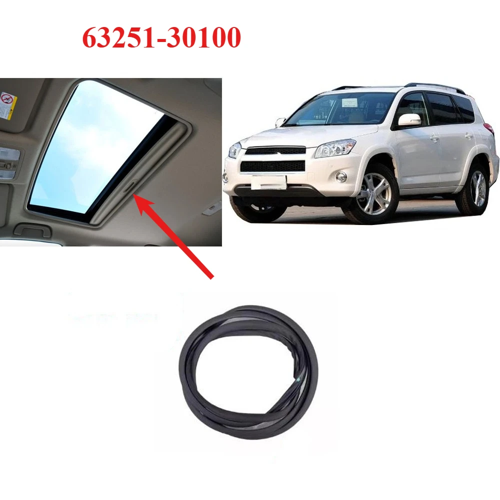 

1 Piece Top Roof Glass Protective Rubber for Toyota RAV4 2008-2012 Sunroof Window Glass Strip for RAV-4 63251-30100