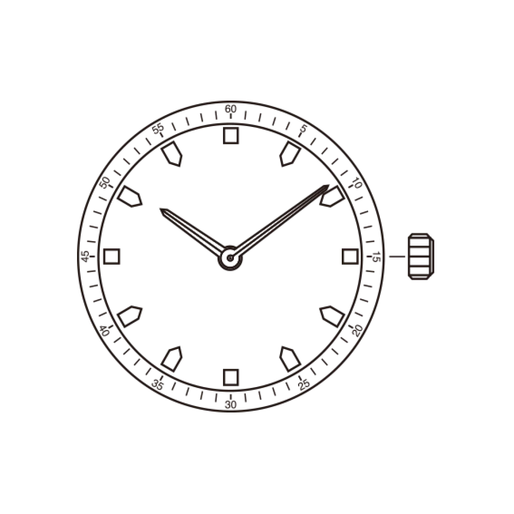 2026 movement japan miyota 2026 movement 2hands movement Higher hand height enables designs that take advantage of dial depth.