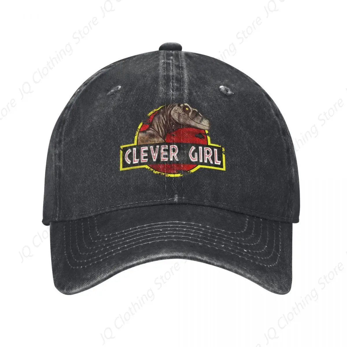 Clever Girl Men Women Baseball Caps Jurassic Park Velociraptor Distressed Denim Washed Caps Hat Unstructured Soft Snapback Cap