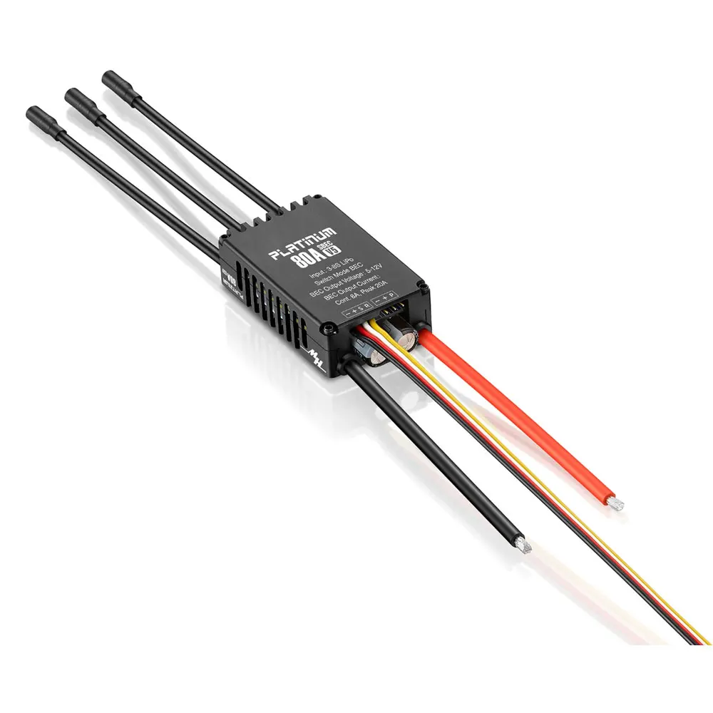 Hobbywing Platinum 150A V5.1 18A V5 F3P ESC Geschwindigkeitsregler mit schaltbarem BEC-Ausgang für RC-Helikopter und Flugzeuge – Detail 6