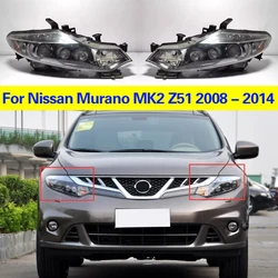 Dla Nissan Murano MK2 Z51 2008-2014 Zespół reflektorów Przedni reflektor Połowa zespołu reflektorów świateł drogowych Zespół reflektorów