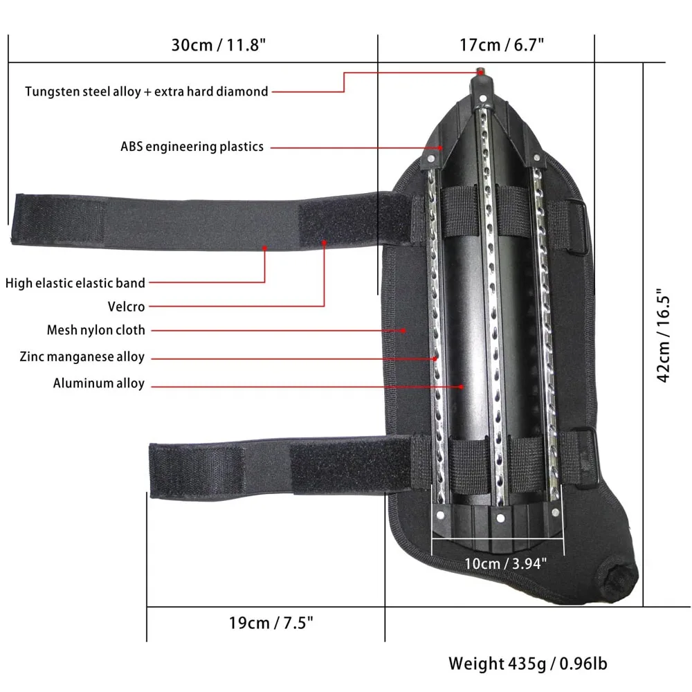 Tactical Aluminum Alloy Shield Forearm Armor Arm Shield Lightweight Round Shield with Window Breaker Camping Defense Sheild