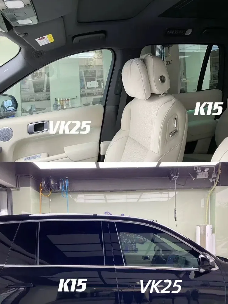 V-KOOL VK25 K15 نافذة السيارة تينت 99% حماية من الأشعة فوق البنفسجية مادة PET رفض الحرارة العالية 96% IR كتلة نانو سيراميك مقاومة للصدمات