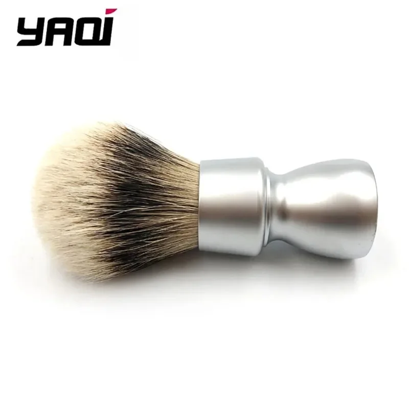 yaqi-–-brosse-de-rasage-en-poils-de-blaireau-argente-pour-hommes-avec-manche-en-metal-lourd-pour-applicateur-de-mousse-de-rasage-humide-et-lisse