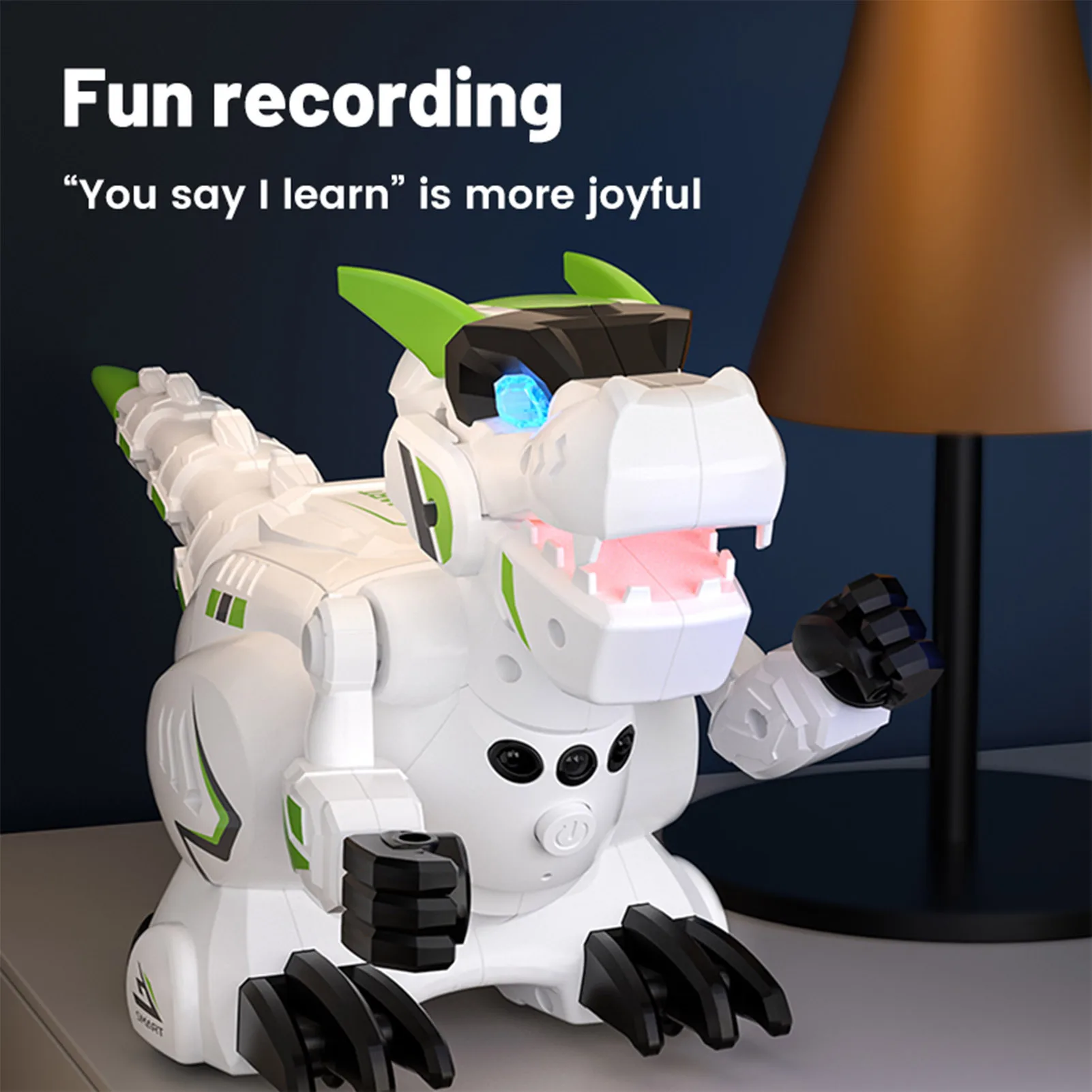 Electric RC Robot Dinosaur Model Toy Interesting Cognitive Remote Control Robot Dinosaur Toy for Children Toddler Preschool