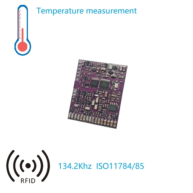 

Long Range RFID 134.2khz Animal Ear Tag Reader Module Temperature Measurement ISO11784/85