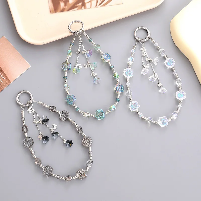 

Новый продукт 2025 года, горячая распродажа, короткая подвеска для мобильного телефона с розой, высококачественная подвеска «Смысл Утренняя слава», женская подвеска для сумки, украшение