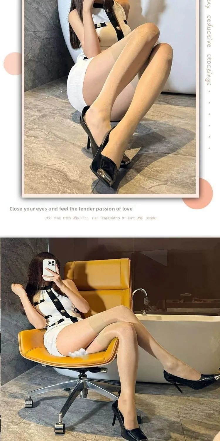 Medias largas de encaje rojo de cintura alta, calcetines de seda negros hasta el muslo, leggings estampados con cinturón de l...