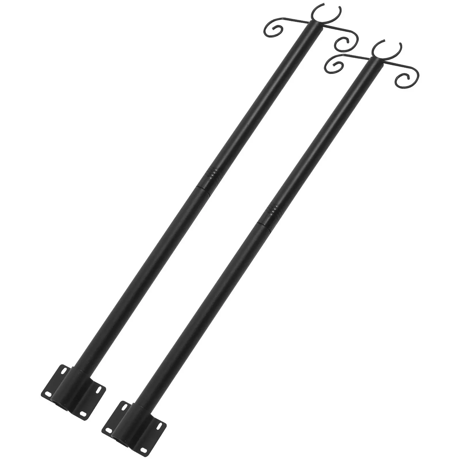 2Sets Outdoor String Light Poles Heavy Duty Support Poles for Hanging Lights Bird Feeders Easy Install Weather Resistant Yard