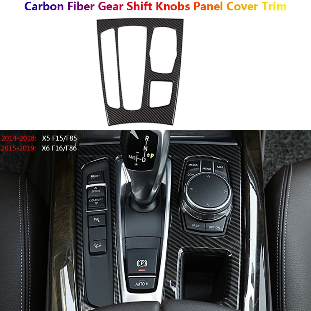 

Углеродное волокно, внутренняя ручка переключения передач, панель, накладка, накладка для BMW X5 F15 F85 X6 F16 F86 2014-2018, аксессуары Para Coche Carro