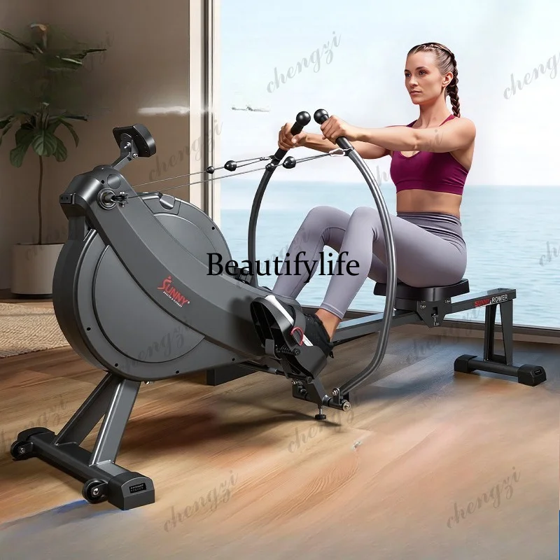 Rowing machine simulation paddle fitness equipment home indoor weight loss silent exercise shoulder and neck