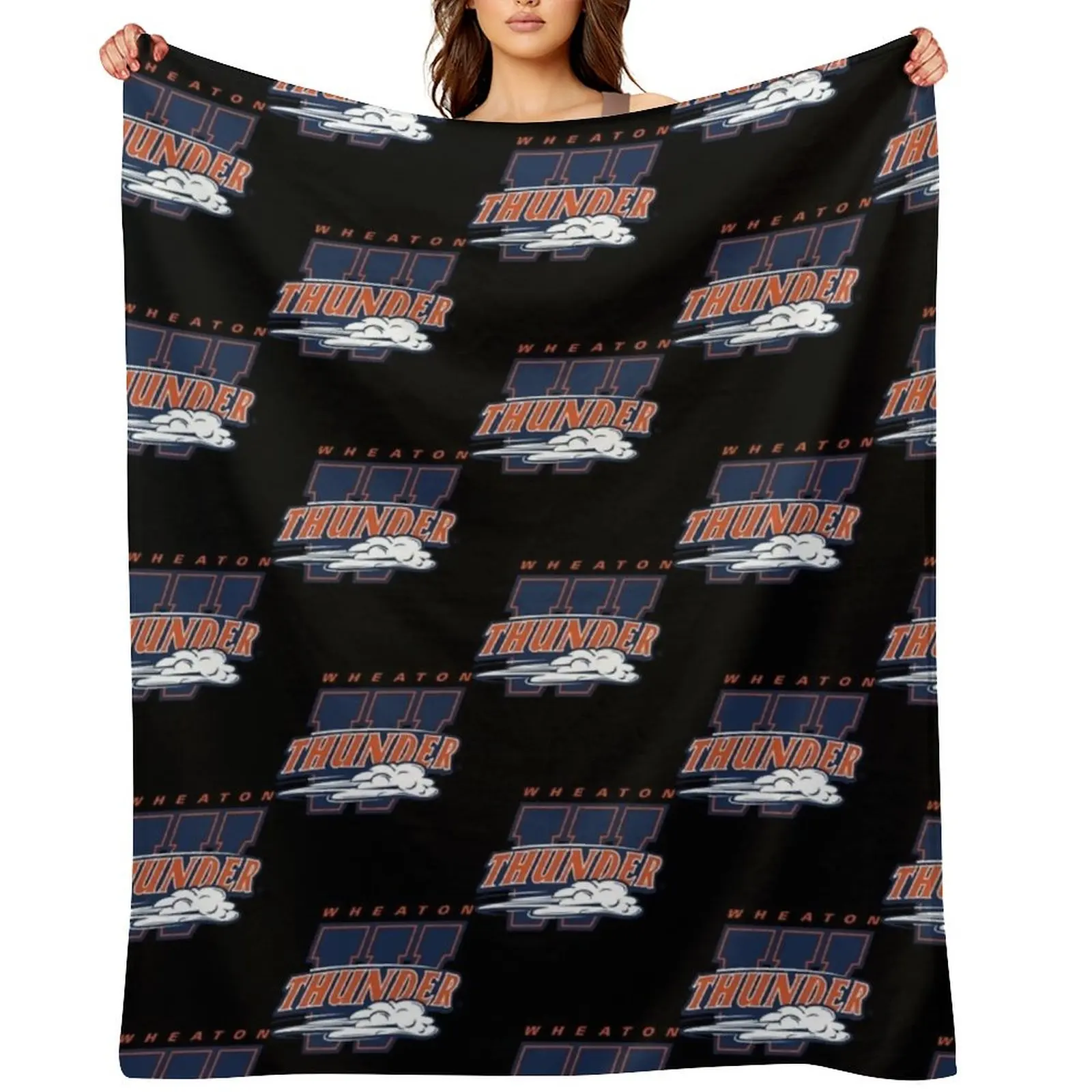 

Wheaton College thunder Throw Blanket Decoratives Kid'S Hairys Warm Blankets
