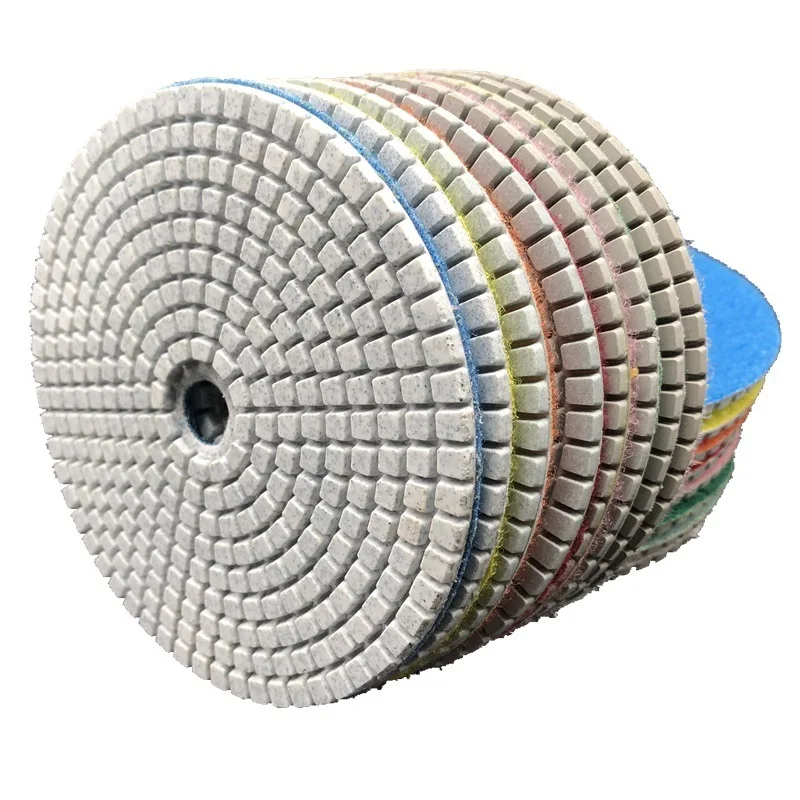 125mm Wet Diamond Polishing Pad 5 Inch Flexible Grinding Disc For Granite Marble Stone Concrete Floor Sanding Disc Polish Tools