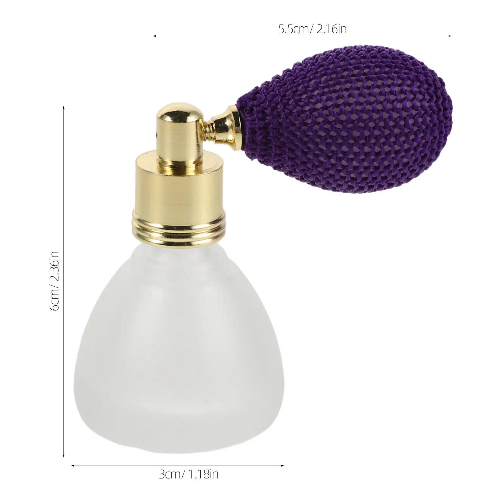 3Pcs Refillable Glass Perfume Atomizer Bottle Purple Retro Vintage Mini Spray Portable Fragrance Sample Container