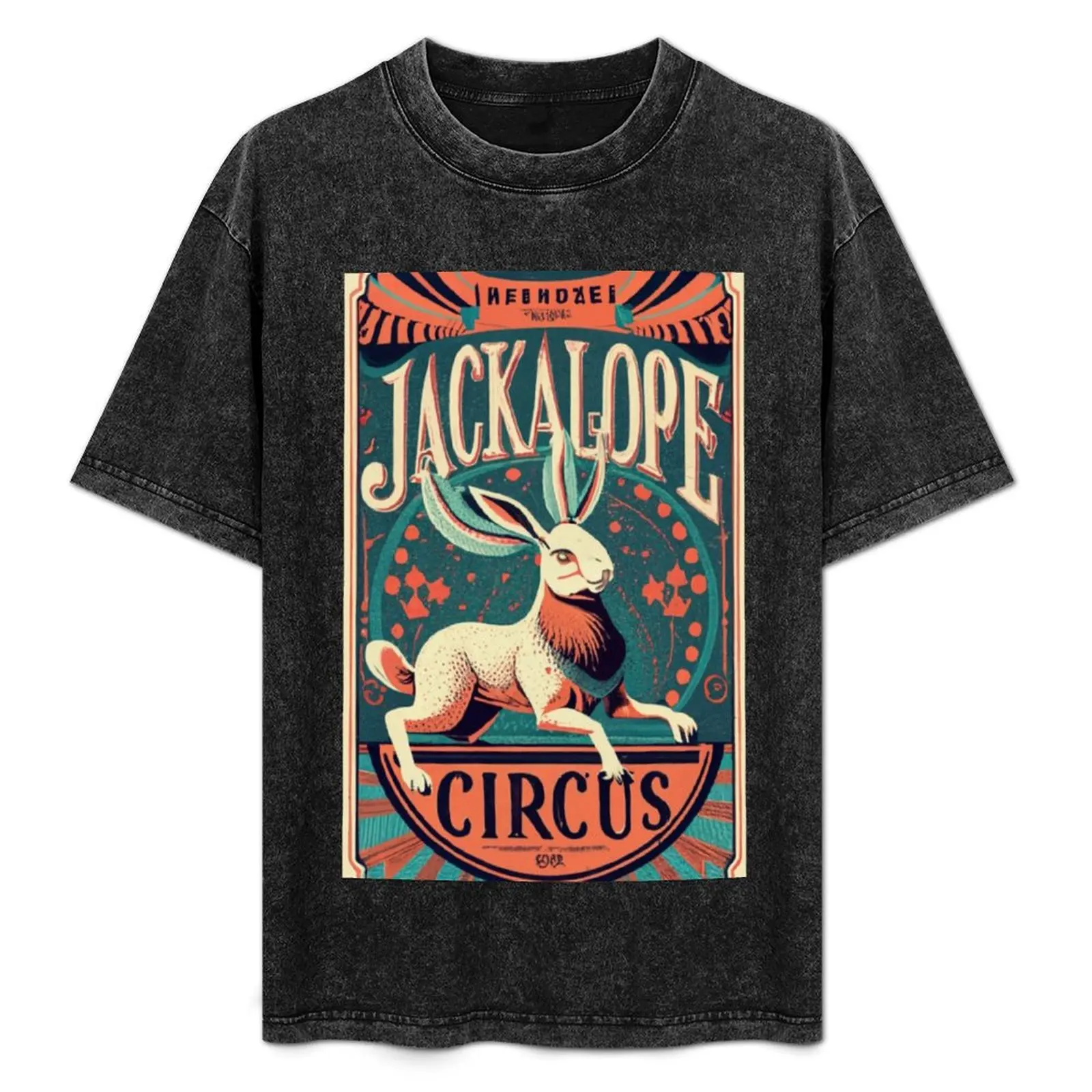 

Vintage jackalope design T-Shirt hippie clothes shirts graphic tee oversize t-shirts man mens vintage t shirts