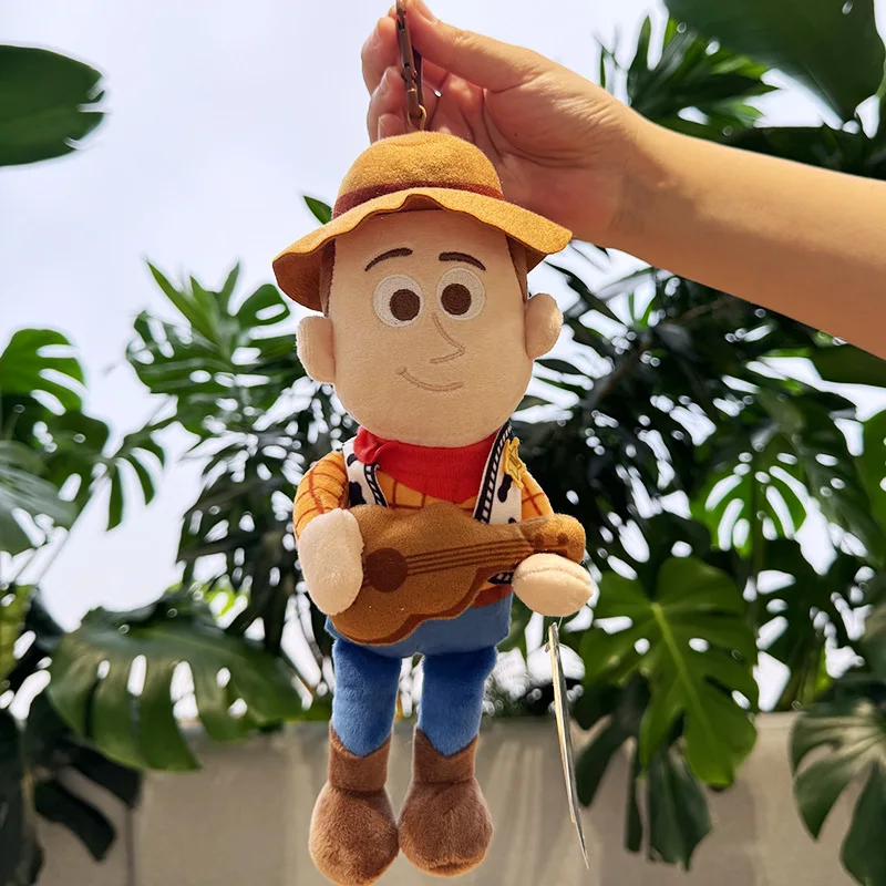 Kawaii Disney Plush Pendant Cartoon Toy Story Buzz Lightyear Woody Plush Doll Anime Figure Cute Keychain School Bag Pendant Gift