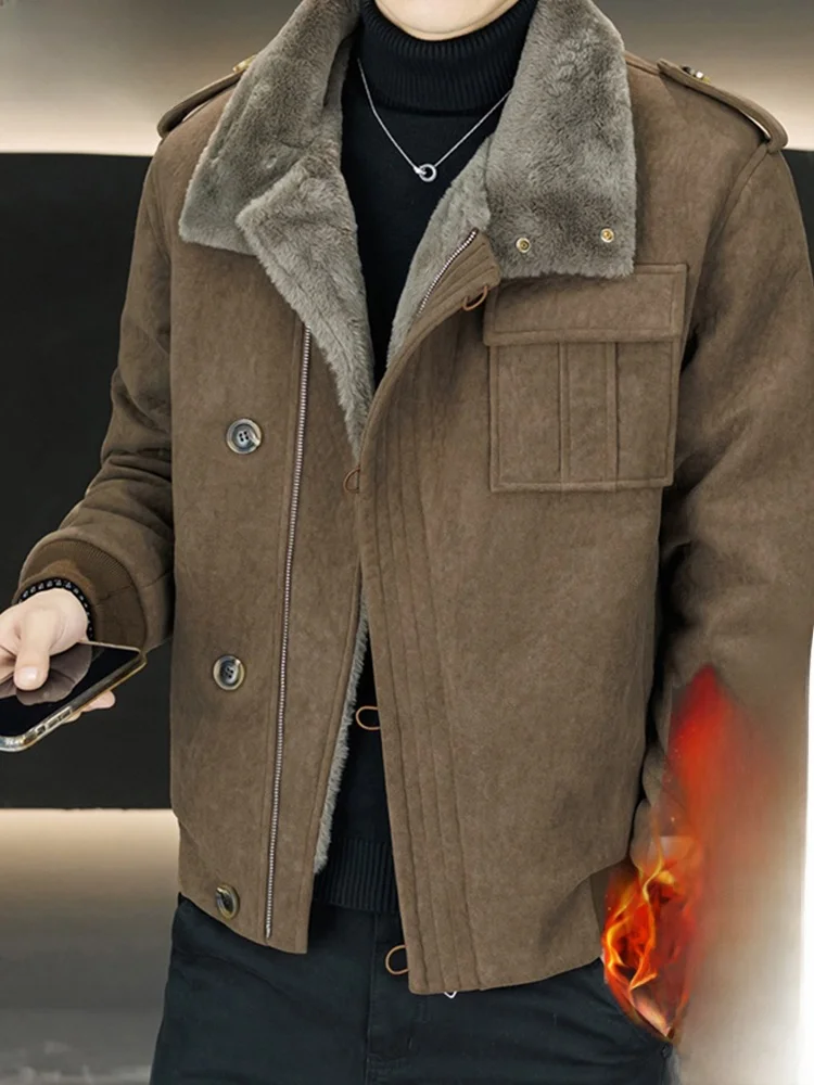 

High-End Woodpeer Brand Genuine Leather Jaet Men's Versatile eepskin Leather Jaet Coat Autumn Winter New Sle Harbin