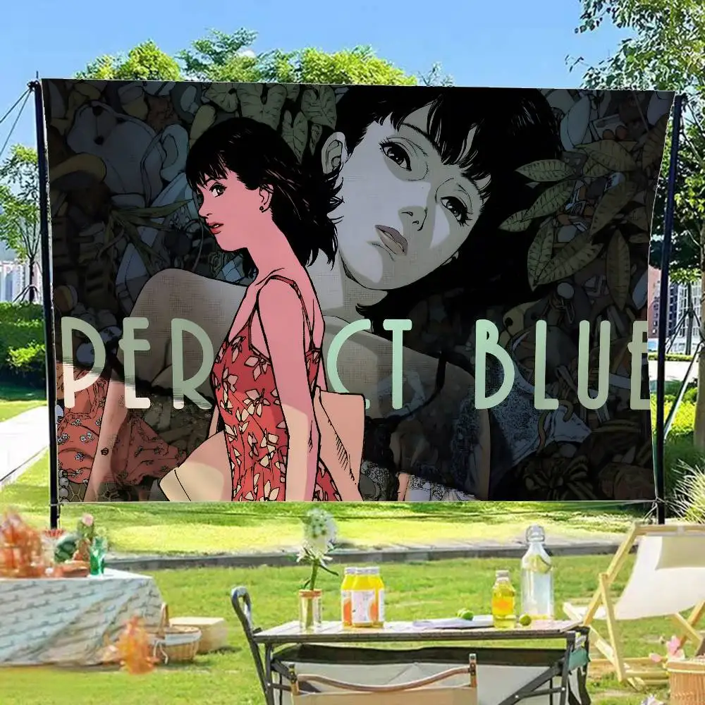 Anime P-Perfect B-Blue Horror Movie High End Quality Banner Printing Artistic Atmosphere Style Camping Flag