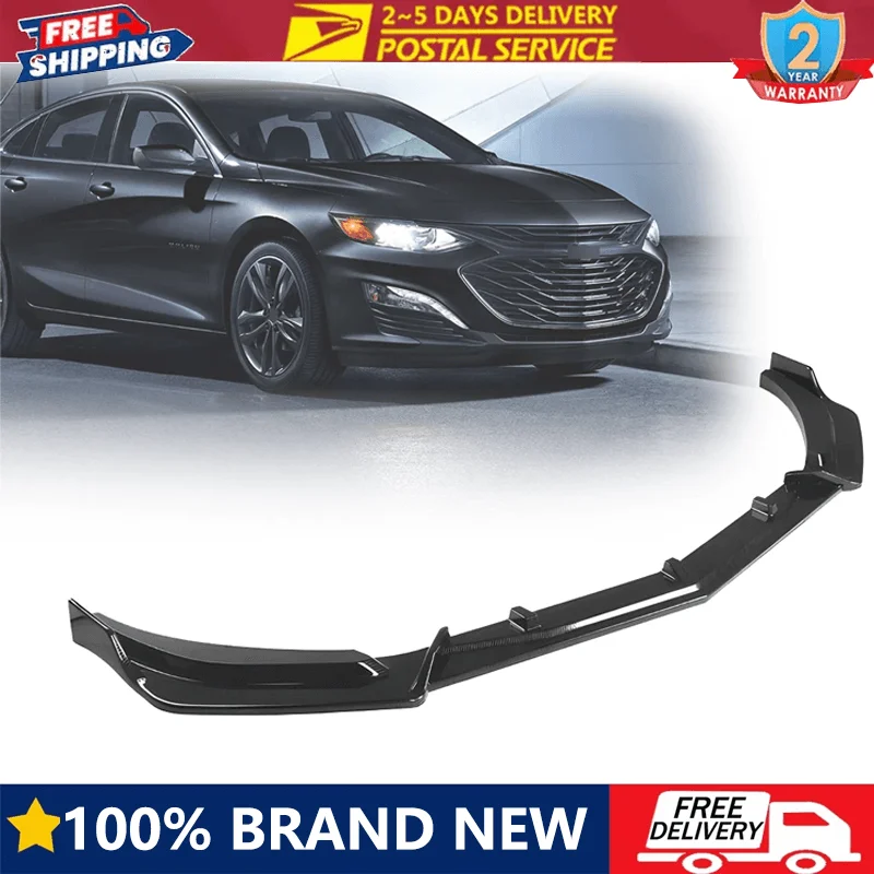 

Front Bumper Lip For Chevrolet Malibu LT 2019-2021 V Style Carbon Fiber Front Bumper Lip Splitter Diffuser Car Body Kit Tuning