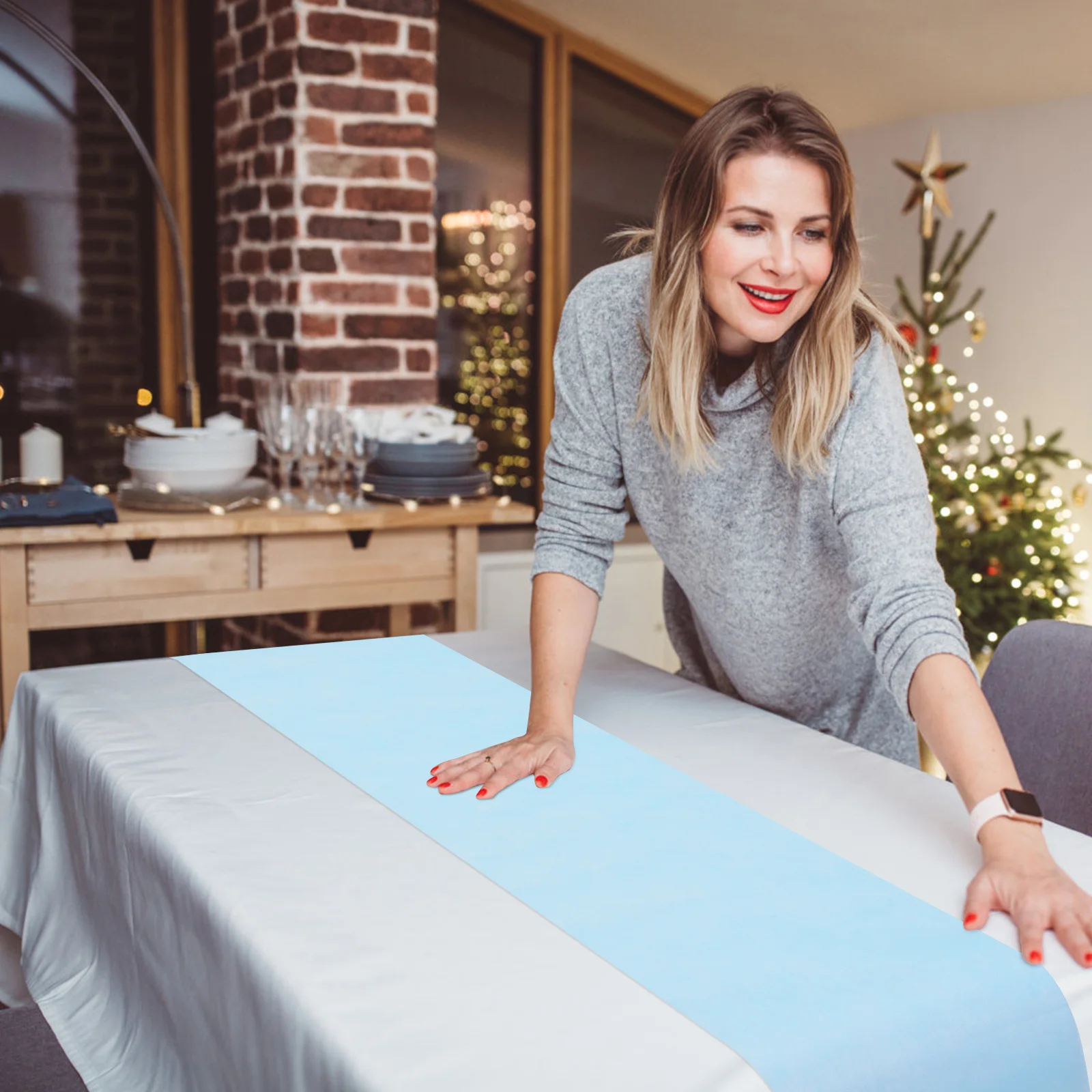 

2pcs 2 Rolls Disposable Runner Large Size Non-Woven For Wedding Birthday Party Festival Decorations Runner Decoration Disposable