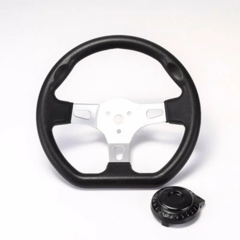 

Go Kart 10.6" Steering Wheel with Cap for Racing Fun Cart Mini Sport Trailmaster ATV