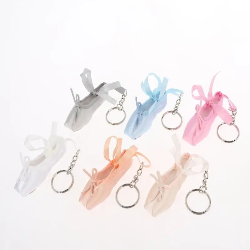 Taschenanhänger Ballettschuhe Schlüsselanhänger Handy-Charm Handgefertigter Mini-Ballettschuh-Anhänger Eleganter Schlüsselring Ballettschuh-Schlüsselhalter – Detail 8