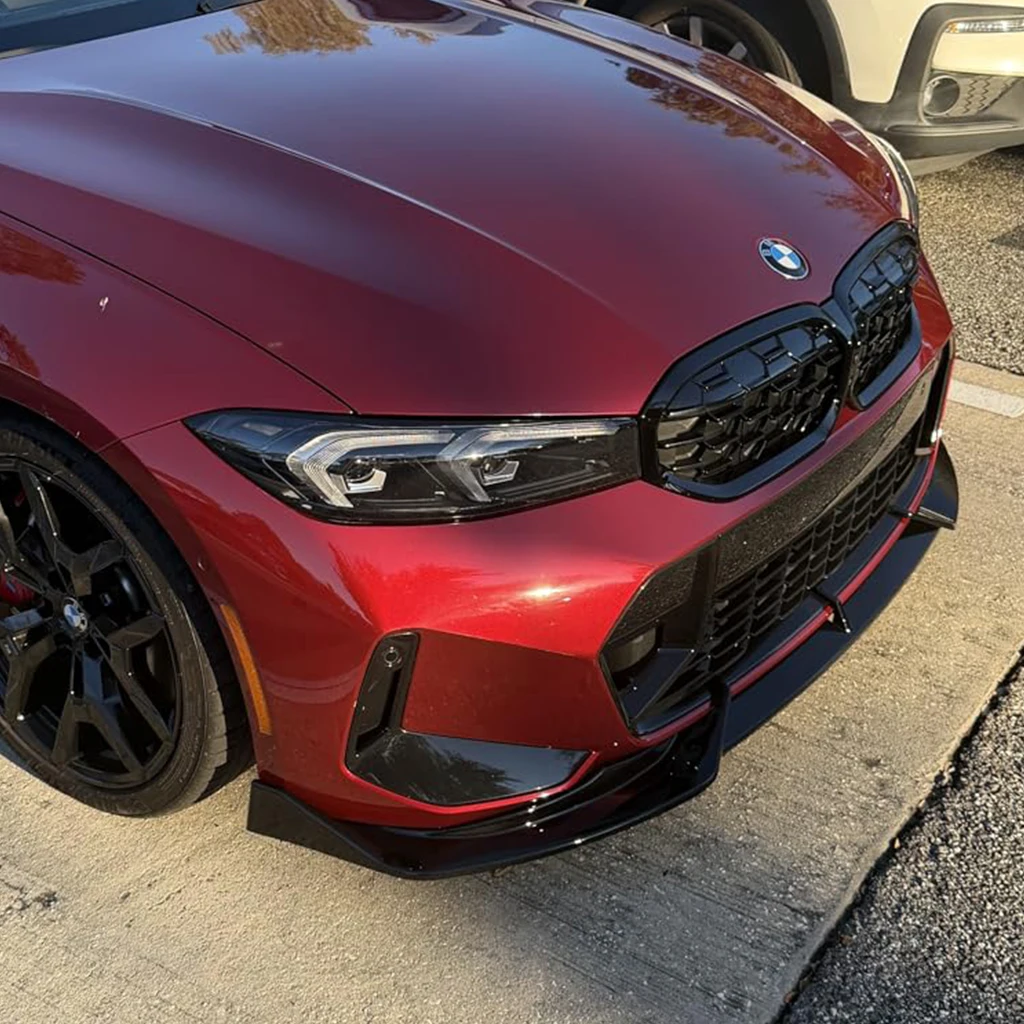 Glänzend schwarz Auto Frontschürze Lip Spoiler Air Chin Body Kit Splitter für BMW G20 3-Serie 330e 330i M340i 320i M-Sport 2023-2026 – Detail 3