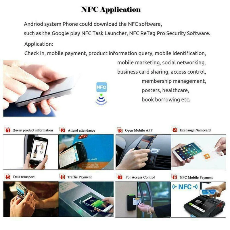 مقاوم للماء بطاقات بيضاء فارغة NFC ، ملصقا رقاقة ، علامات البلاستيكية NTAG215 ، 504 بايت ، صفقات عليا ، 40 قطعة