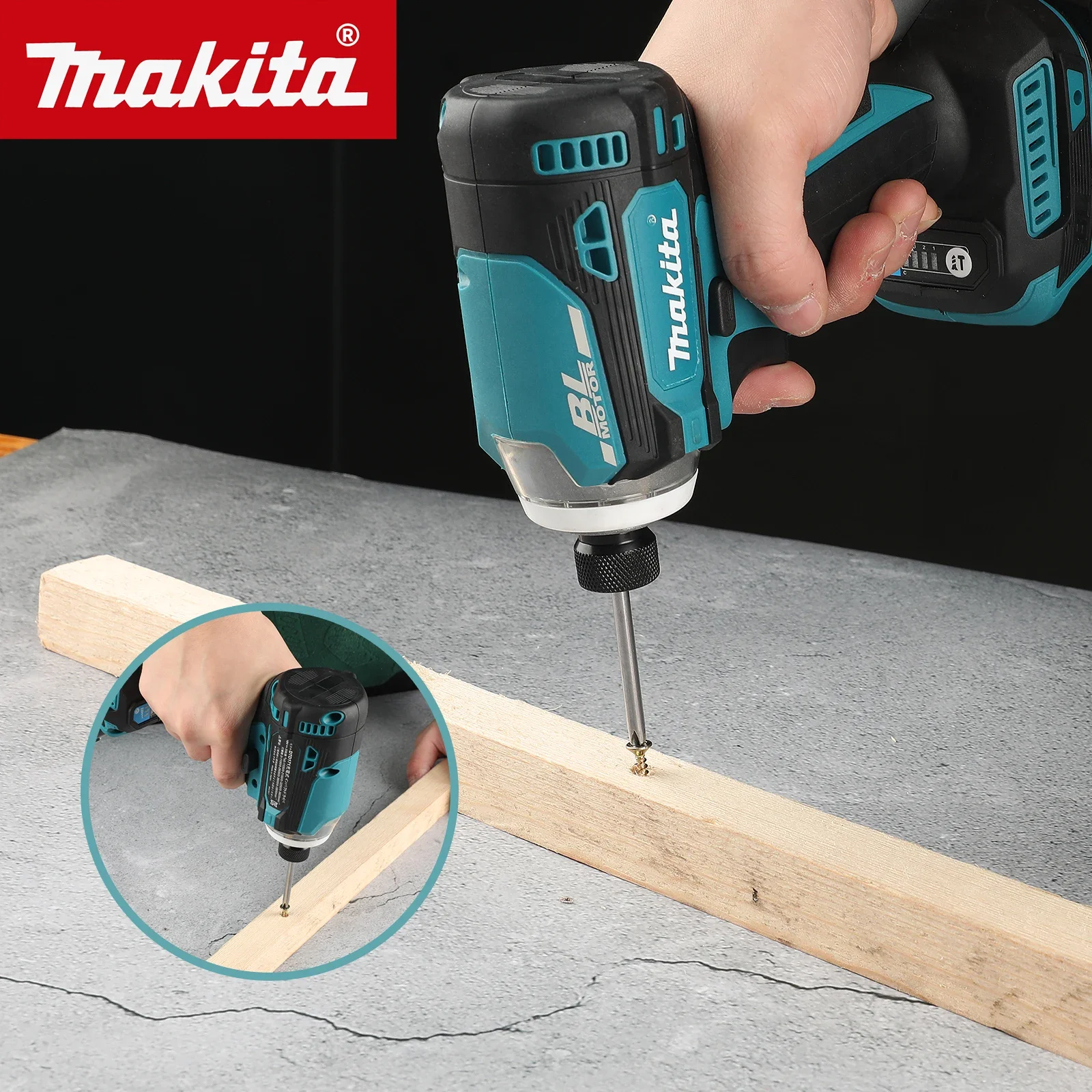 Makita DTD171 Cordless Impact Driver Brushless Electric Screwdriver Power Tools Wireless Drills for 18V Battery