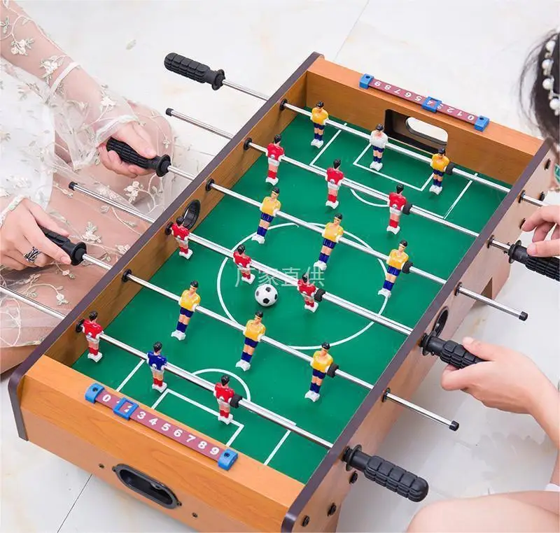 Mini juego de mesa de futbolín para niños, juego de fútbol portátil, juegos de interior para padres e hijos, juego interactivo divertido para la familia, 14 pulgadas