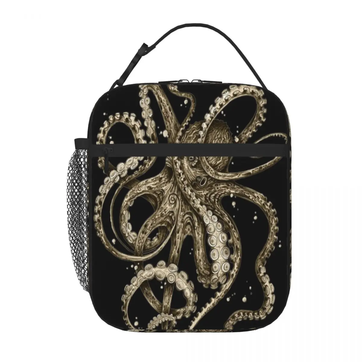 Hot Sale Octopsychedelia Sepia Camouflage Large Lunch Bag Garden Party Waterproof Lunch Bag