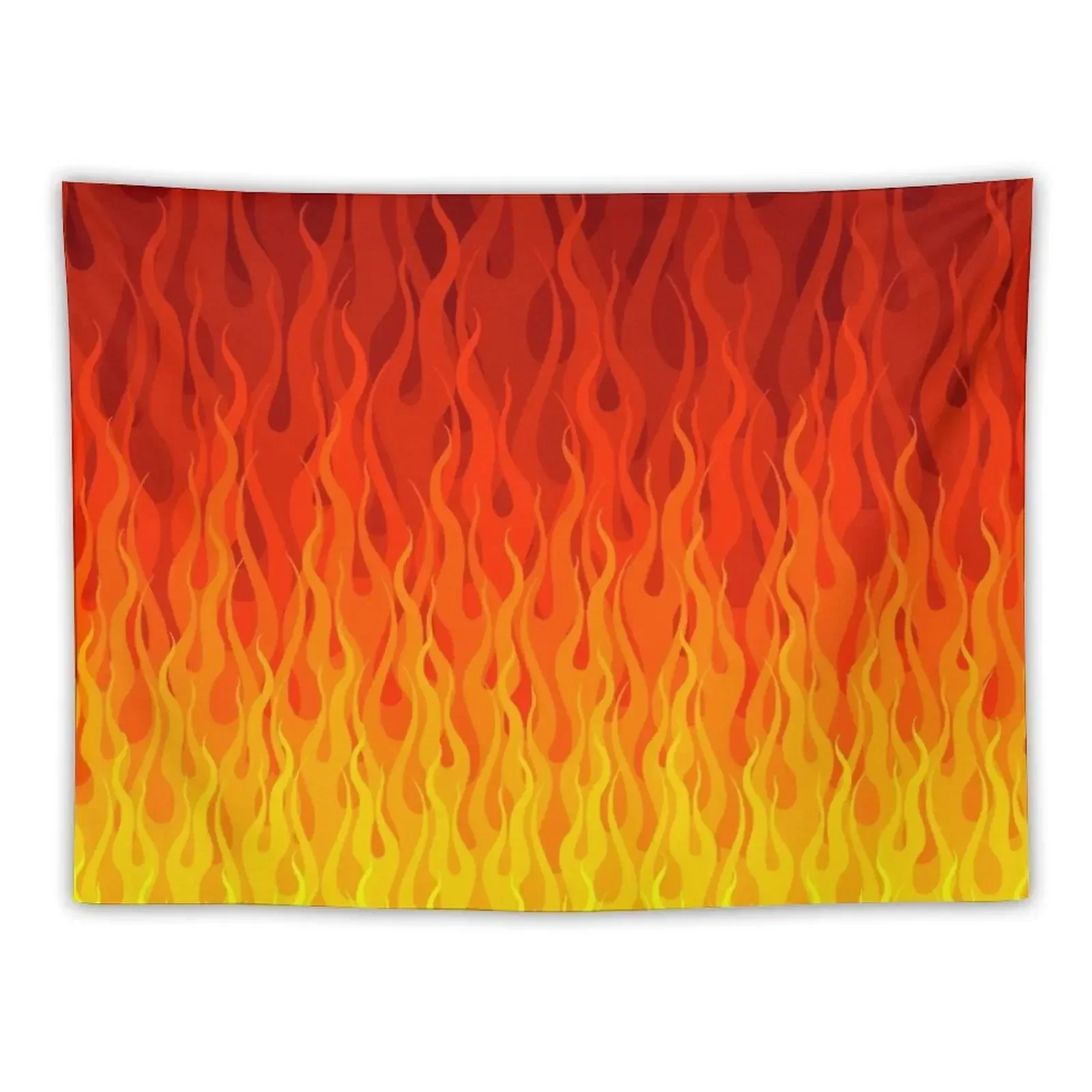 Red Orange Yellow Burning Flames and Fire Tapestry Wall Hanging Decor Wall Decoration Items Tapestry