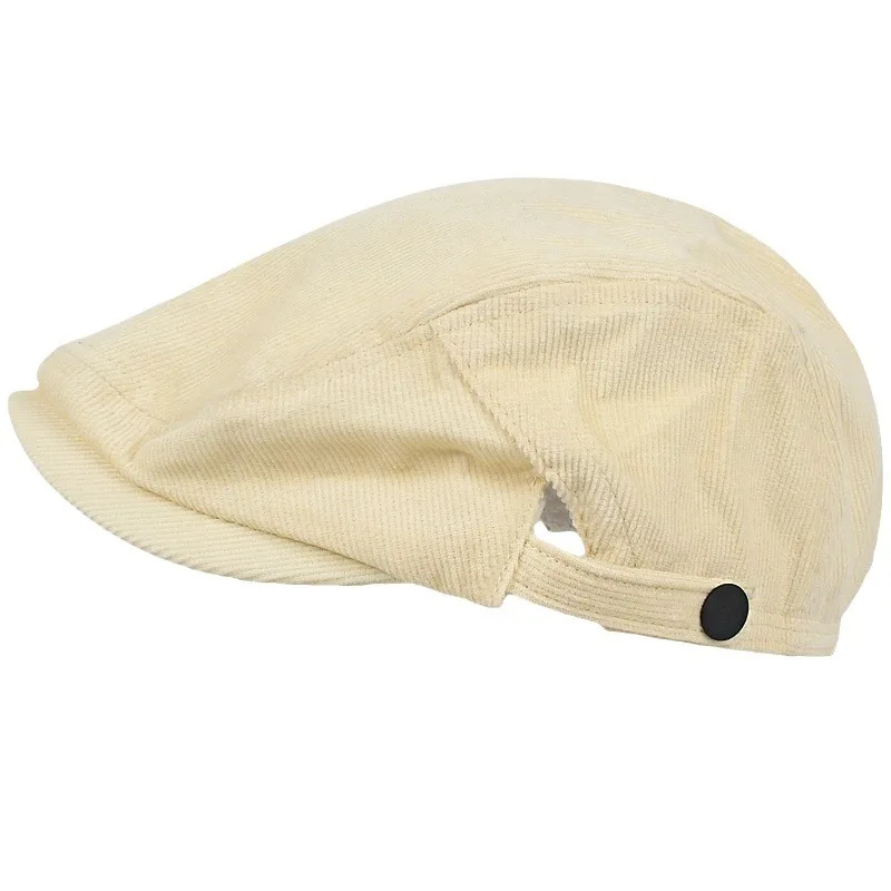 Hot 60-66cm XXL Big Head Men's Beret Retro Forward Hat Solid Color Large Size Hat Autumn/Winter Artistic Corduroy Painter Mz012